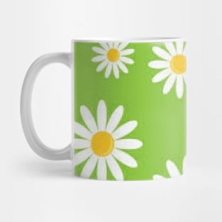 Pastel green and white flower Mug